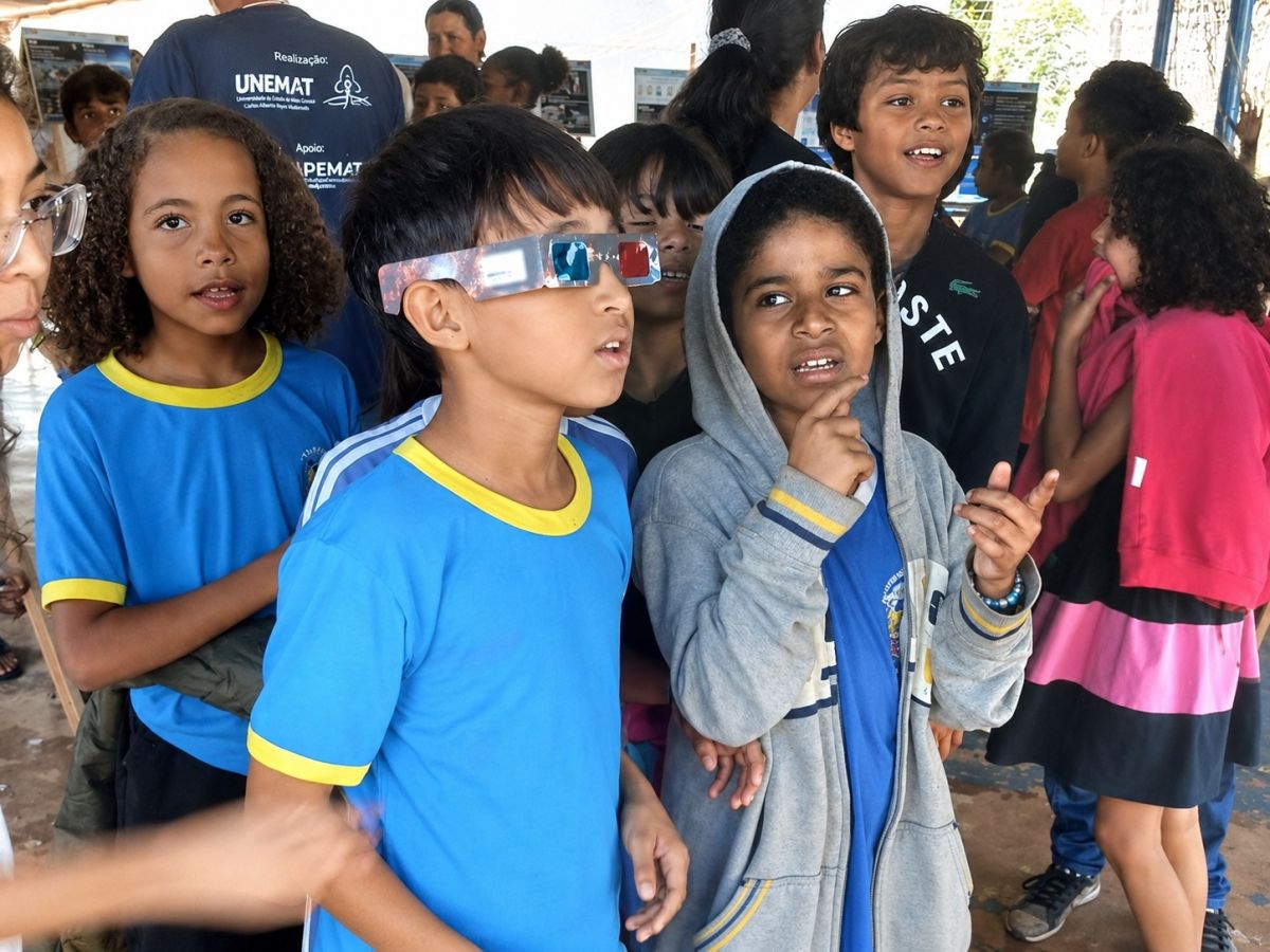 Projeto da Unemat leva astronomia e educação ambiental a escolas e praças do interior de Mato Grosso