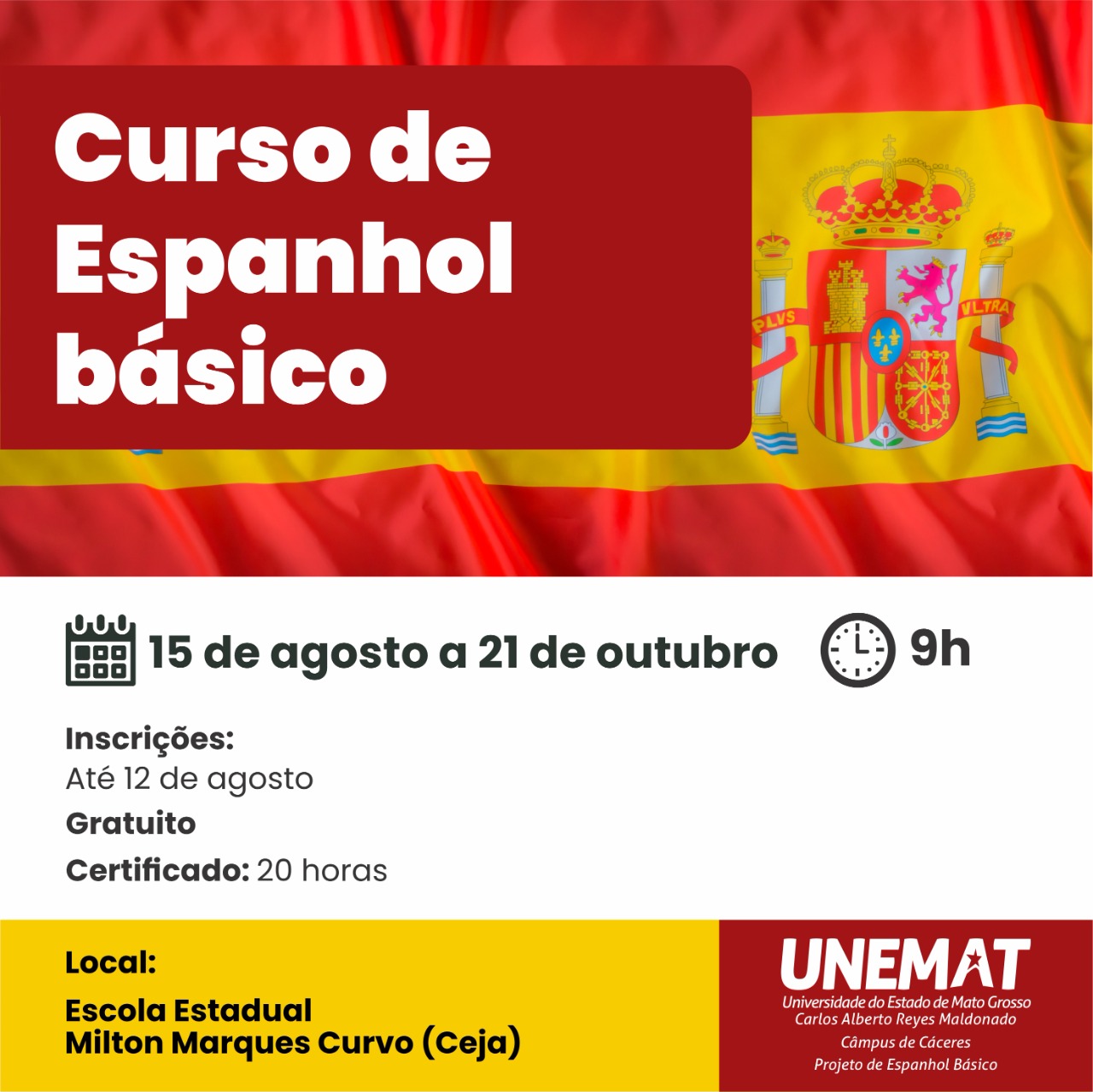 Aulas de Espanhol, Curso de Espanhol
