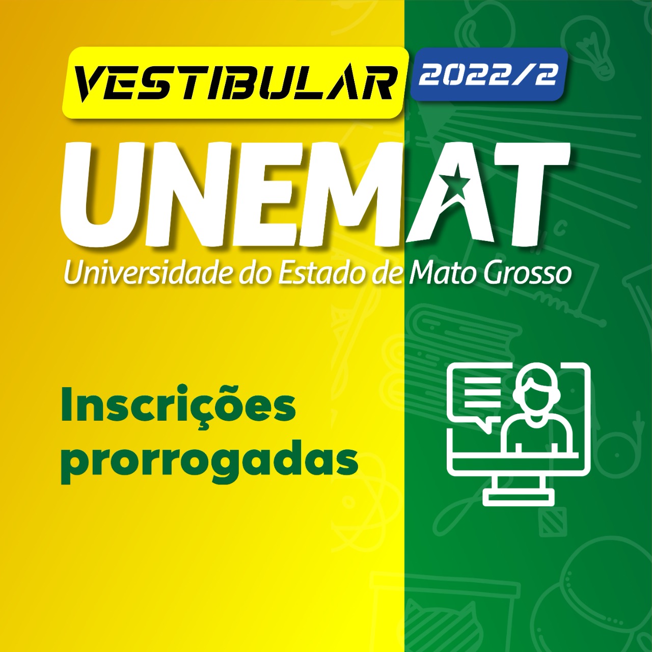 INSCRIÇÕES PRORROGADAS ATÉ SEGUNDA-FEIRA PARA O VESTIBULINHO DO