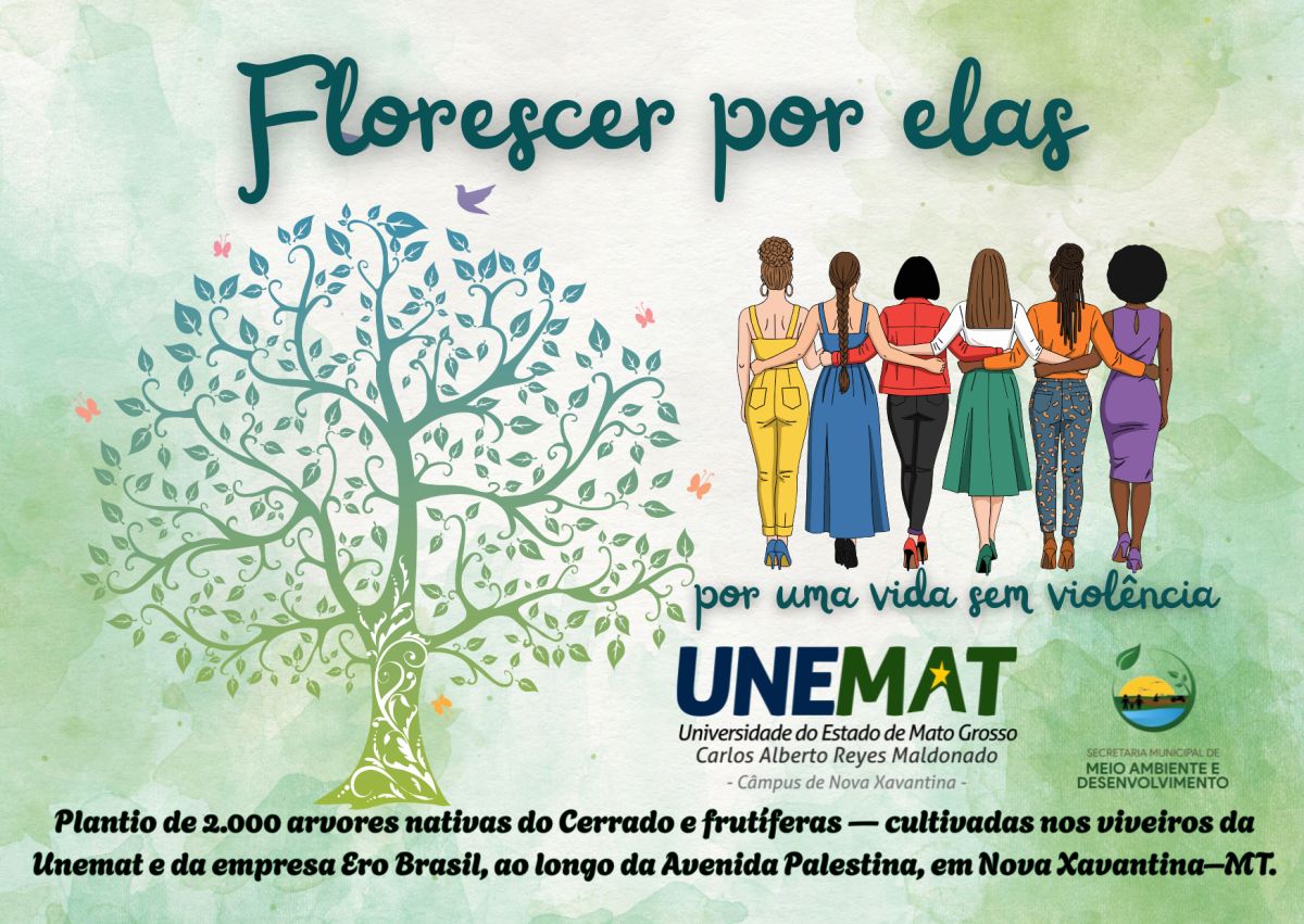 Convite para o evento “Florescer por Elas, por uma Vida sem Violência”
